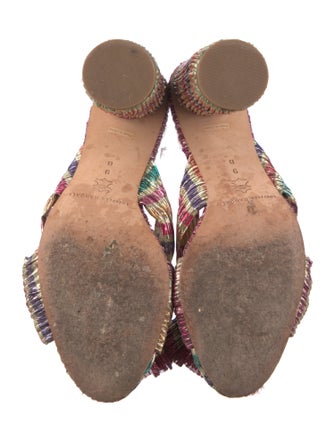 Loeffler Randall Striped Bow Accents Slides