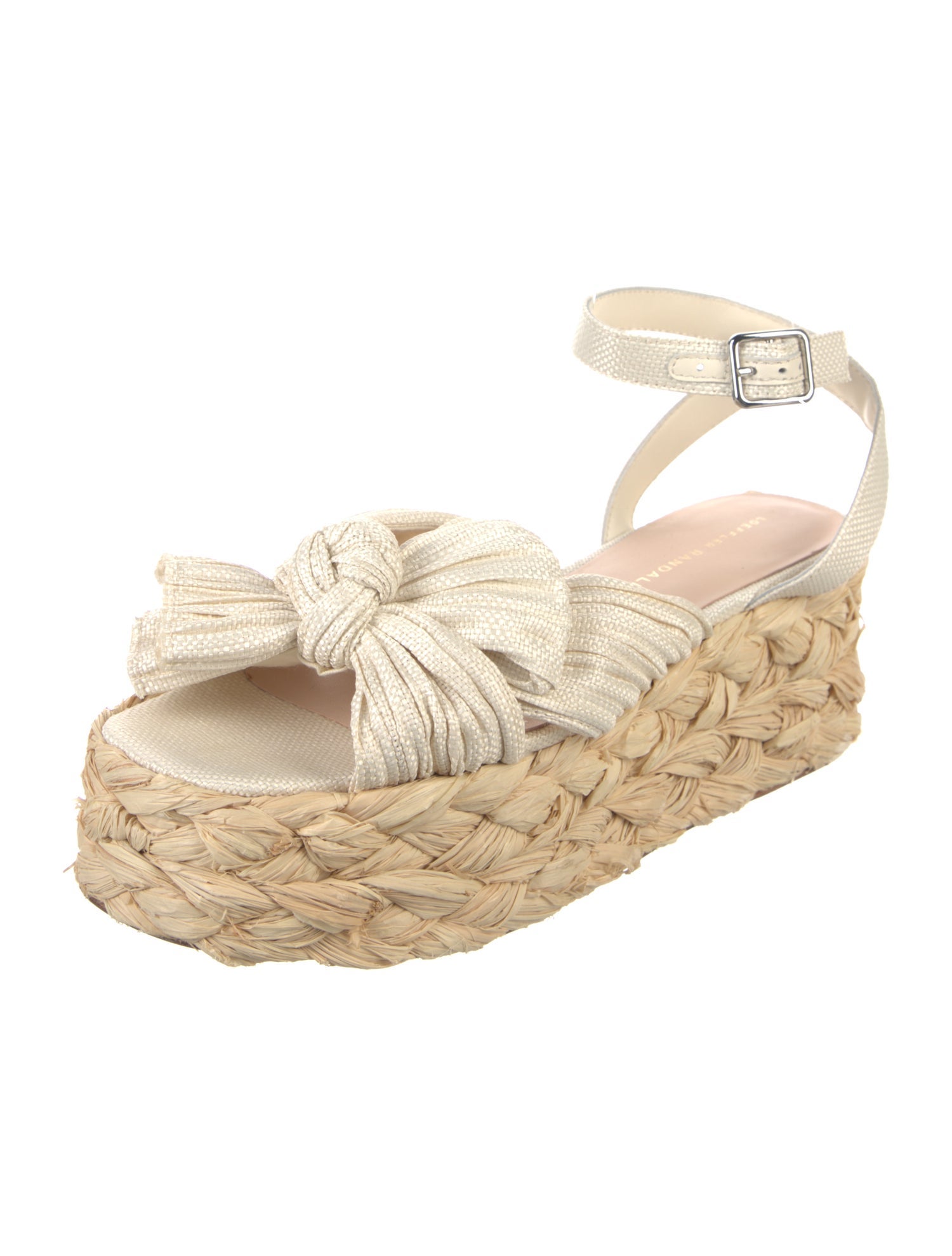 Loeffler Randall Raffia Bow Accents Espadrilles