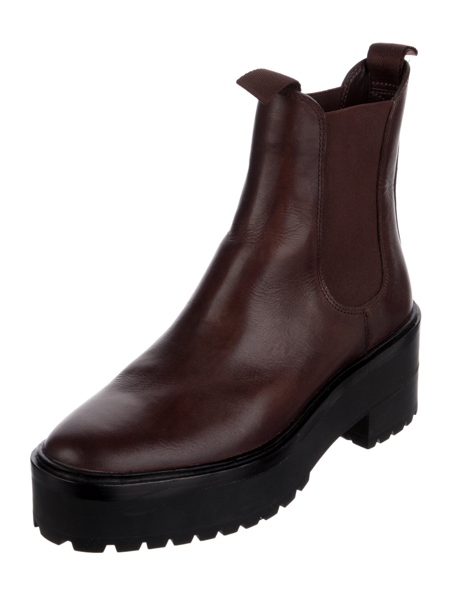 Loeffler Randall Leather Grosgrain Trim Chelsea Boots