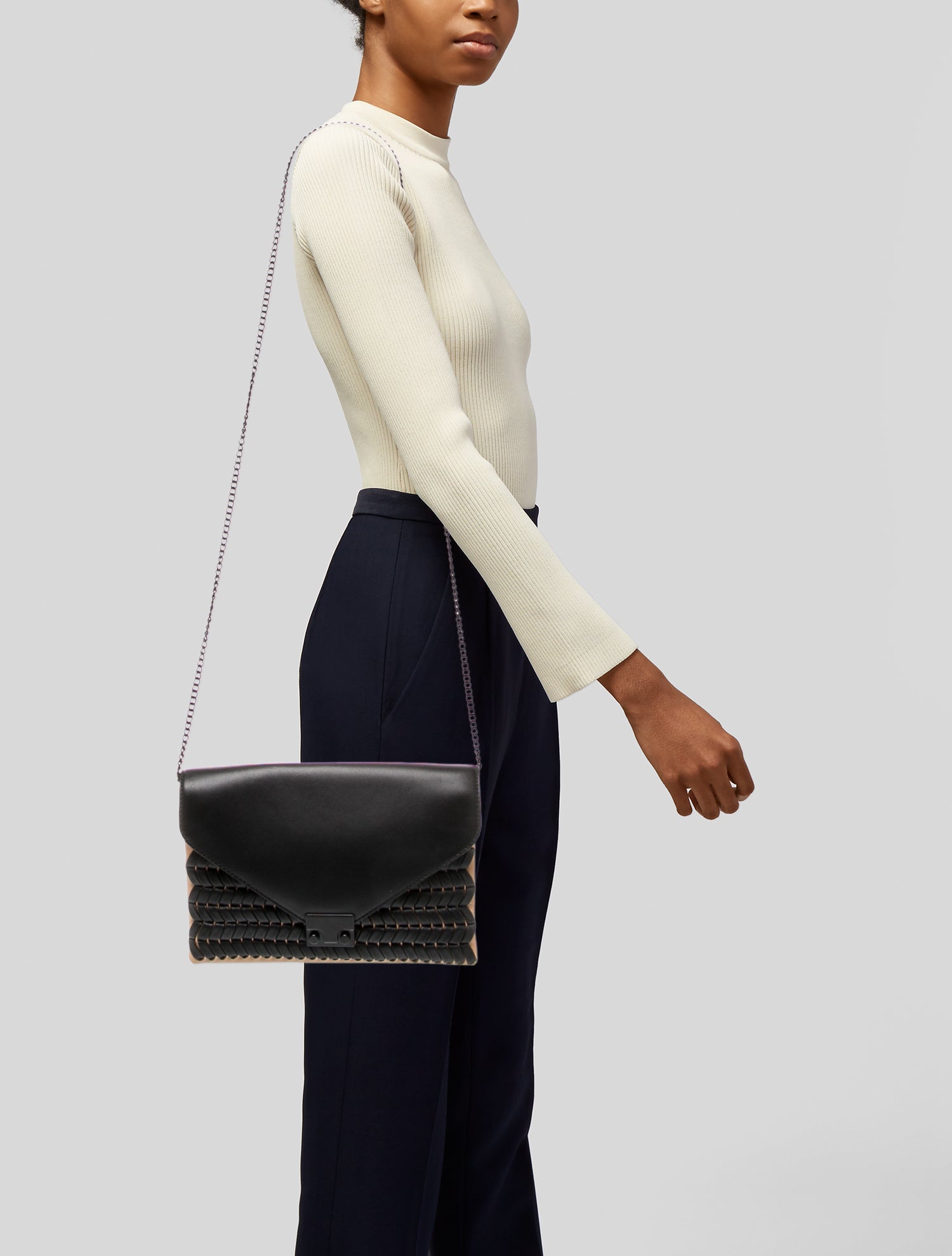 【LOEFFLER RANDALL】本革レザーバッグ 未使用 Loeffler Randall Gorgeous Blue Leather Rider Top Handle