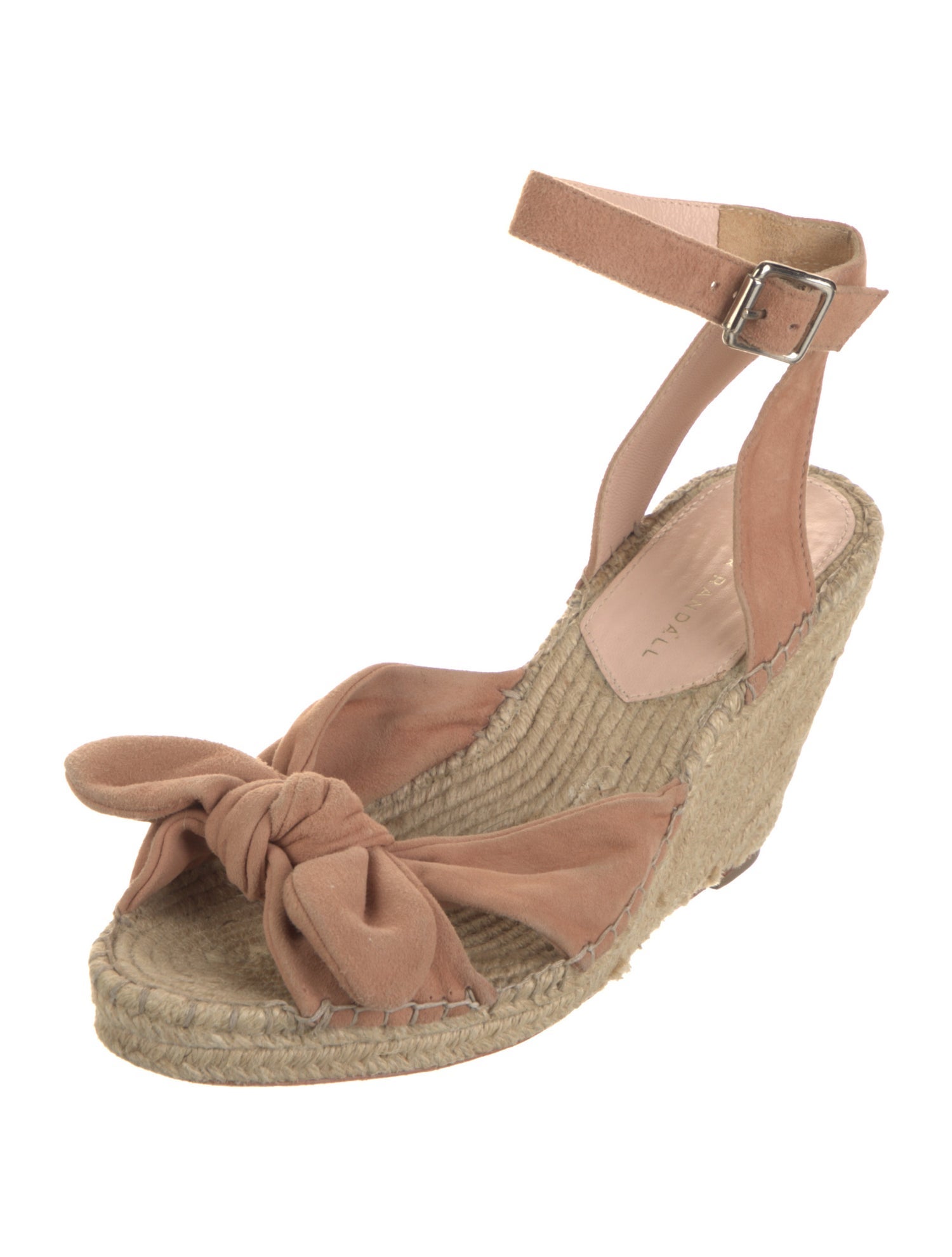 Loeffler Randall Suede Bow Accents Espadrilles