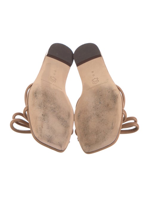 Loeffler Randall Leather Bow Accents Slides