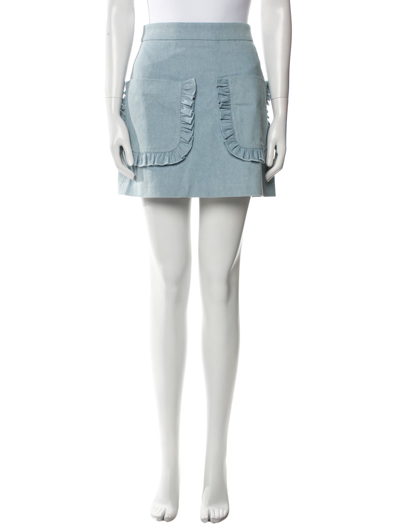 Loeffler Randall Ruffle Embellishment Mini Skirt