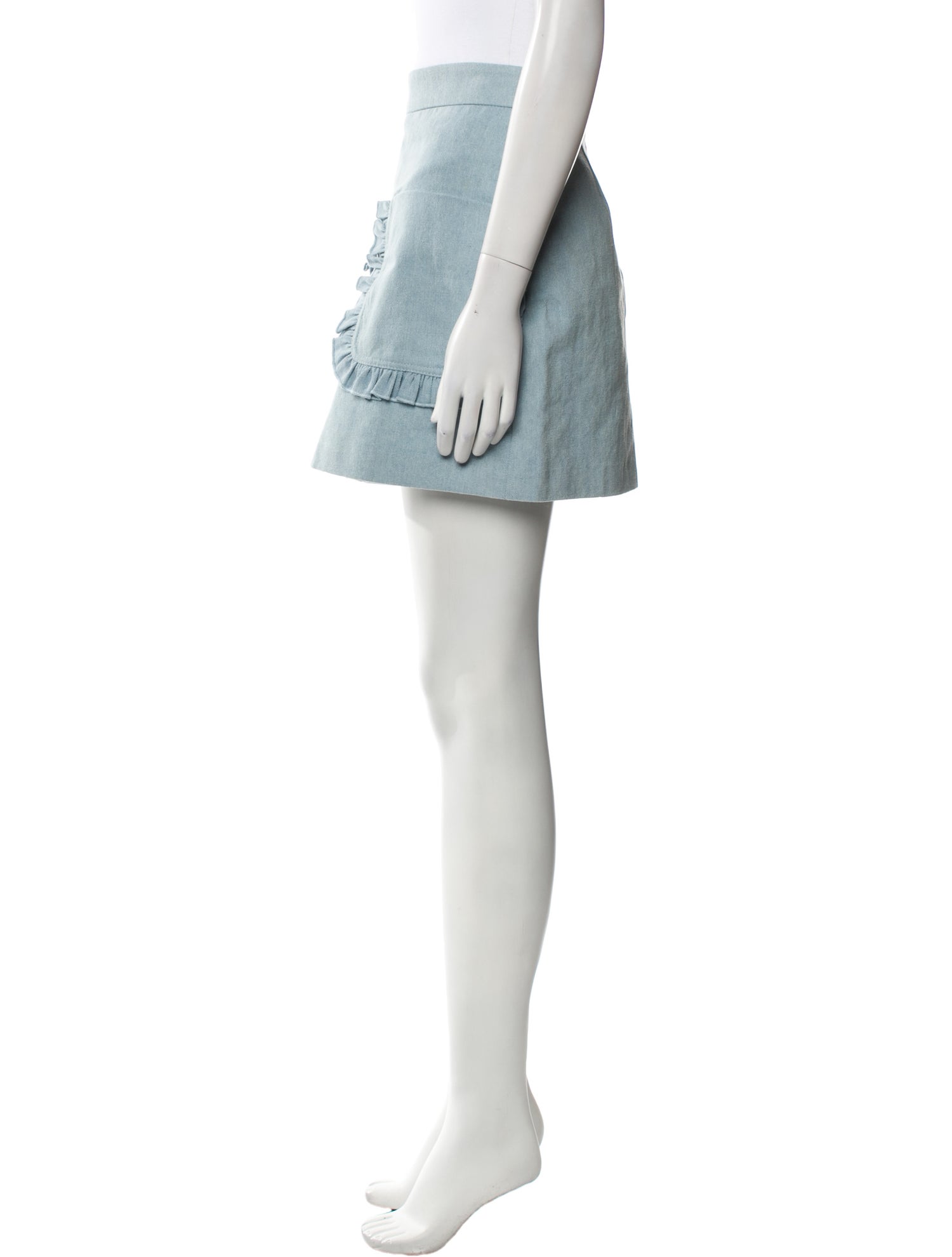 Loeffler Randall Ruffle Embellishment Mini Skirt