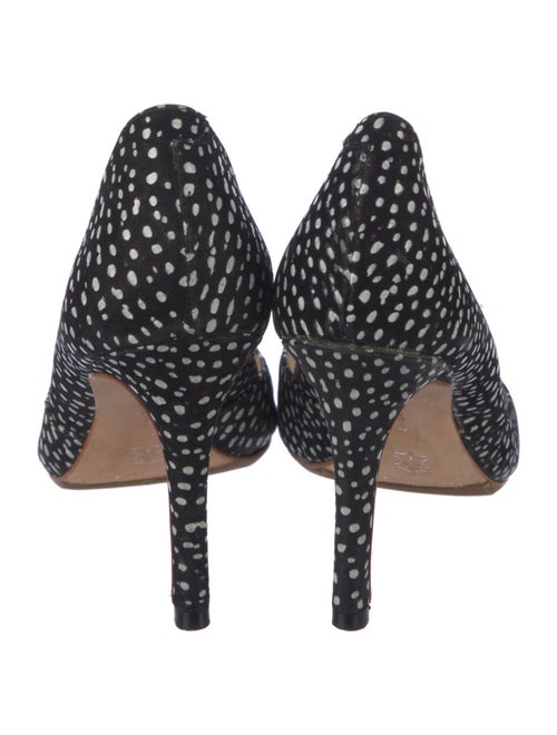 Loeffler Randall Suede Printed D'Orsay Pumps