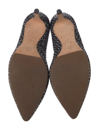 Loeffler Randall Suede Printed D'Orsay Pumps