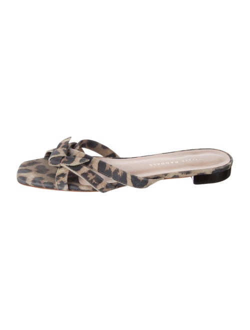 Loeffler Randall Suede Animal Print Slides