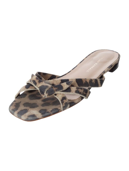 Loeffler Randall Suede Animal Print Slides