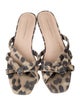Loeffler Randall Suede Animal Print Slides