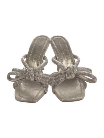 Loeffler Randall Glitter Bow Accents Slides