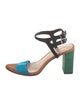 Loeffler Randall Colorblock Pattern Grosgrain Trim Sandals