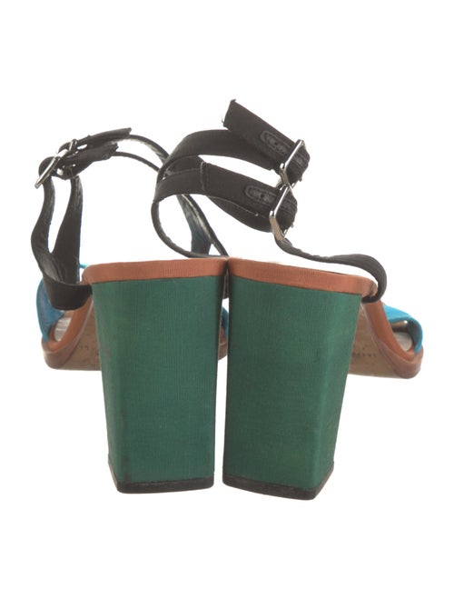 Loeffler Randall Colorblock Pattern Grosgrain Trim Sandals