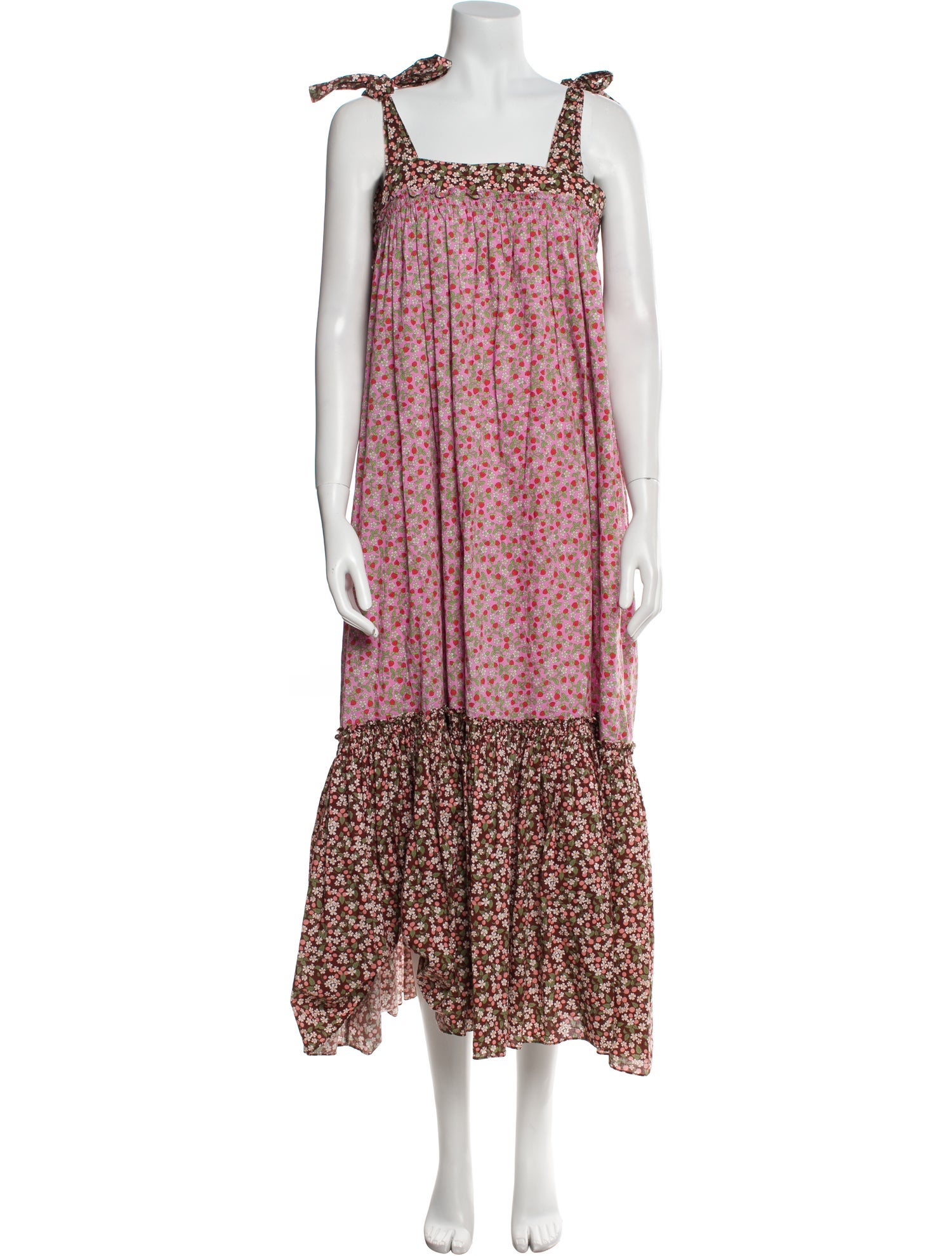 Loeffler Randall Floral Print Long Dress