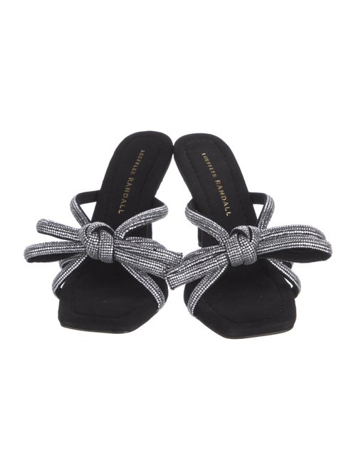 Loeffler Randall Suede Bow Accents Slides