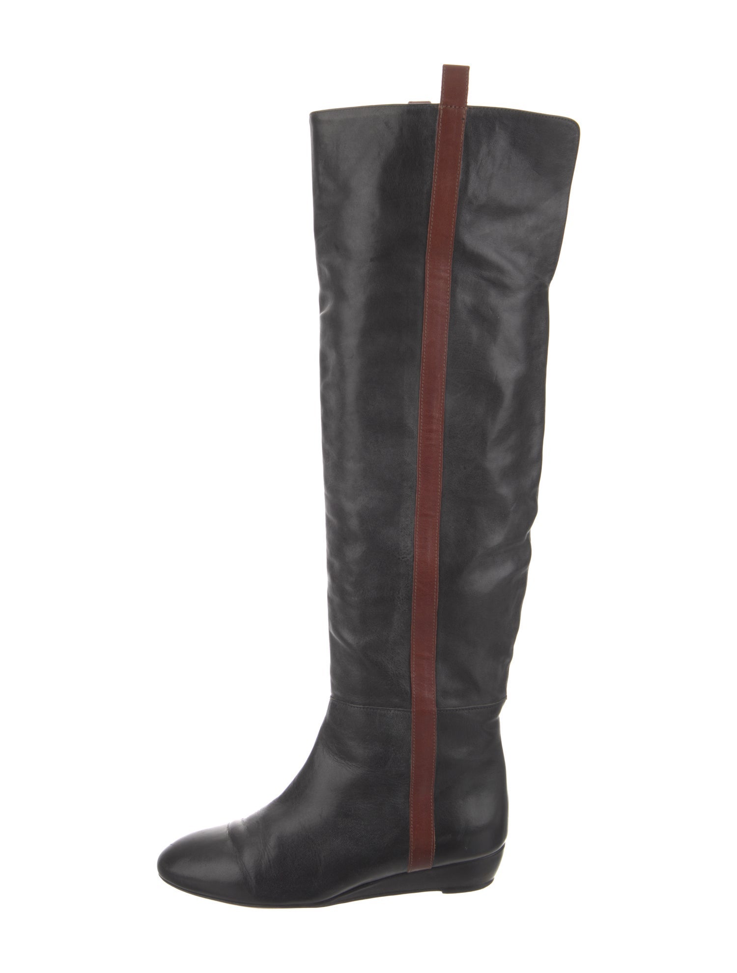 Loeffler Randall Leather Colorblock Pattern Boots