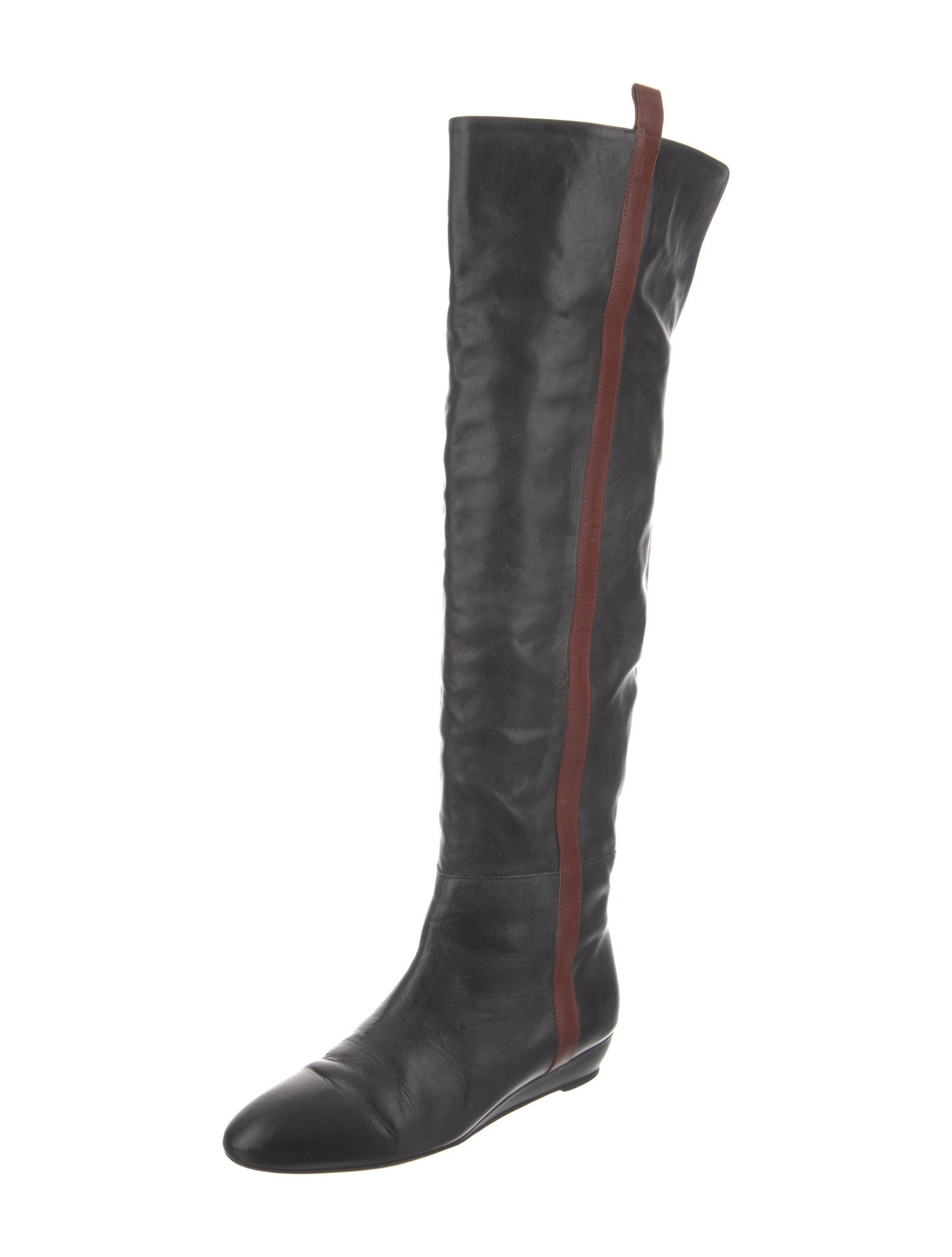 Loeffler Randall Leather Colorblock Pattern Boots