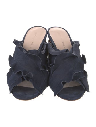 Loeffler Randall Suede Sequin Embellishments Slides