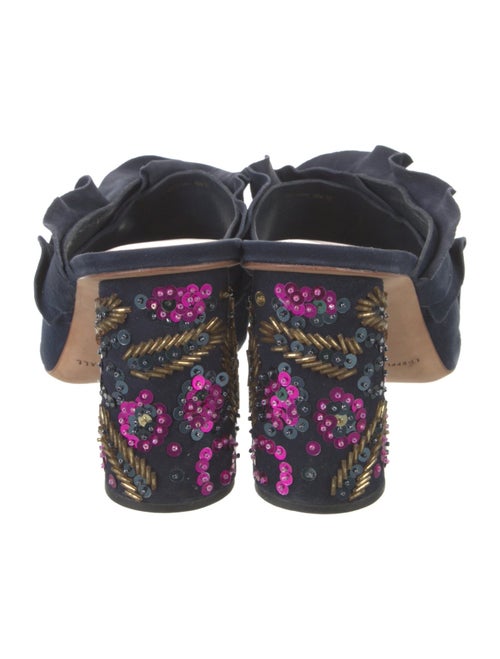 Loeffler Randall Suede Sequin Embellishments Slides