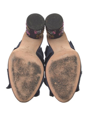 Loeffler Randall Suede Sequin Embellishments Slides