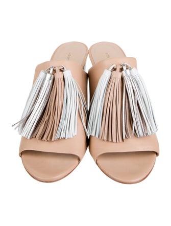 Loeffler Randall Leather Printed Slides