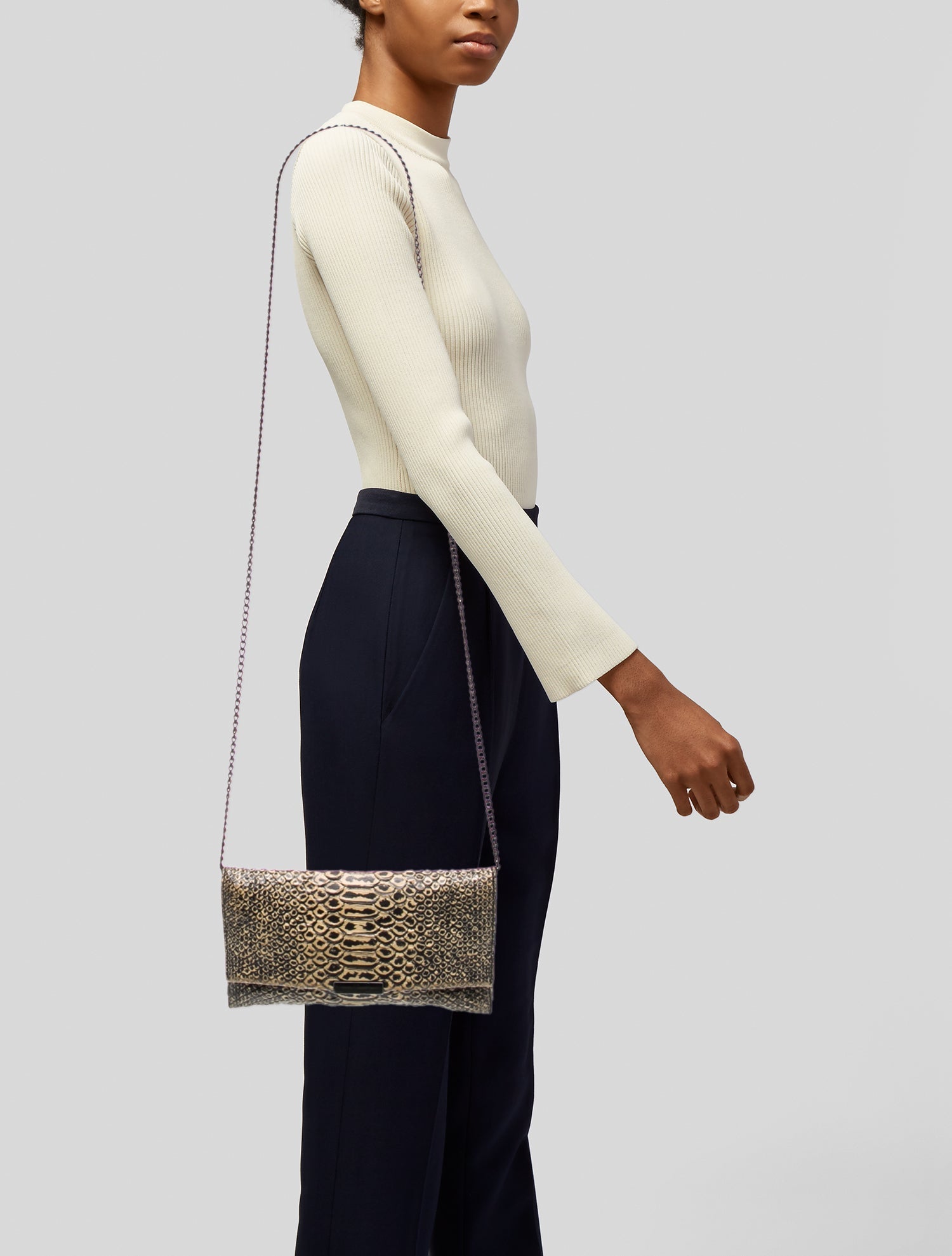 Loeffler Randall Python Clutch