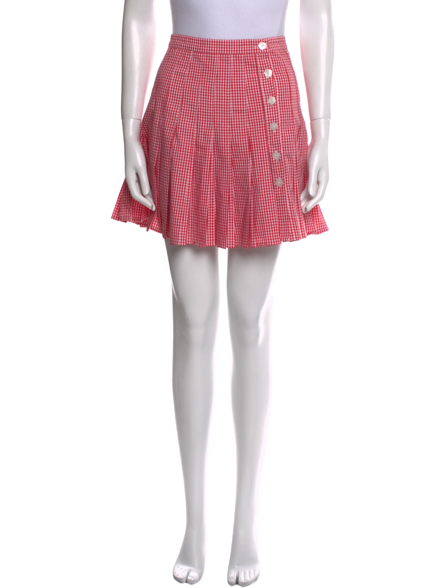 Loeffler Randall Plaid Print Mini Skirt