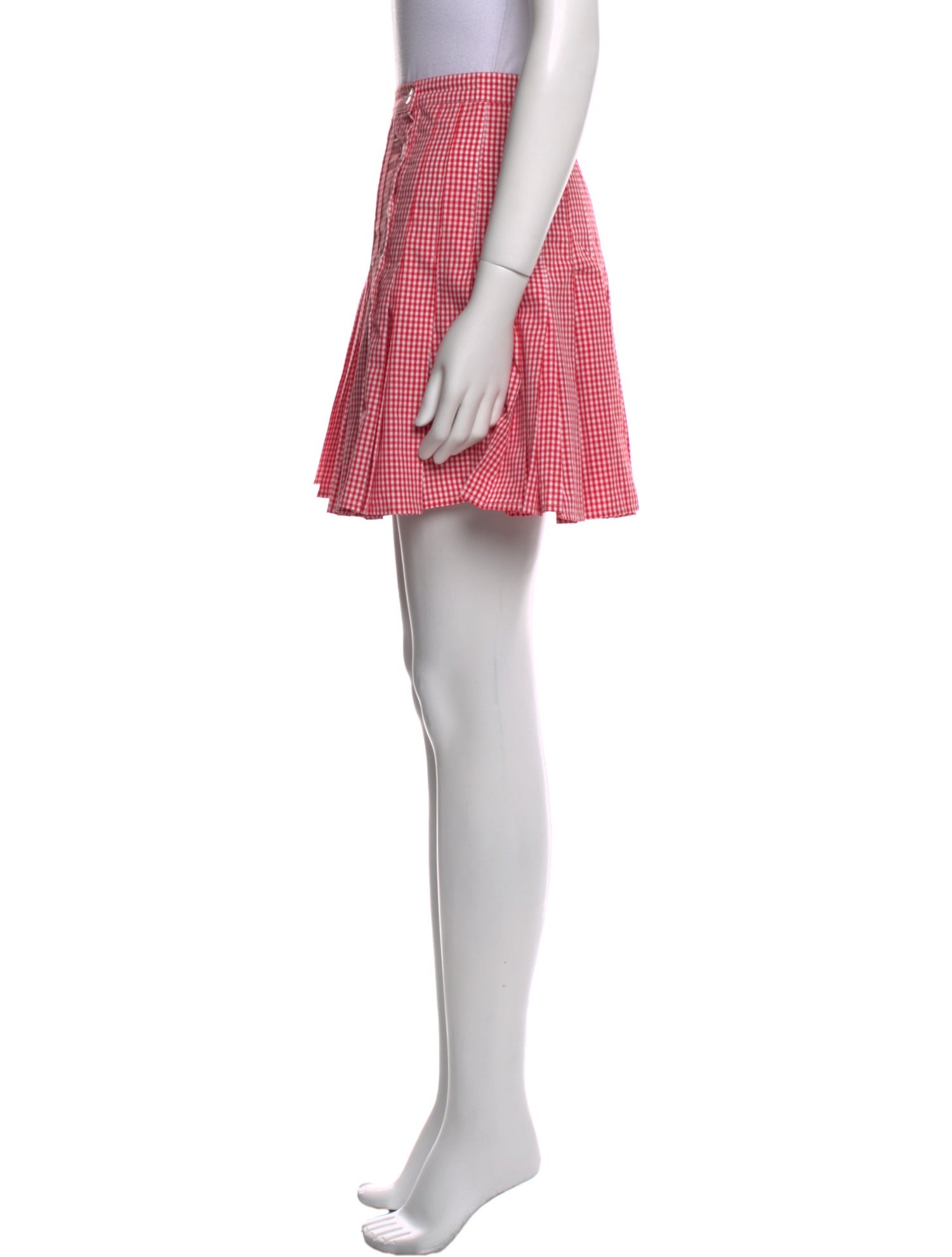 Loeffler Randall Plaid Print Mini Skirt