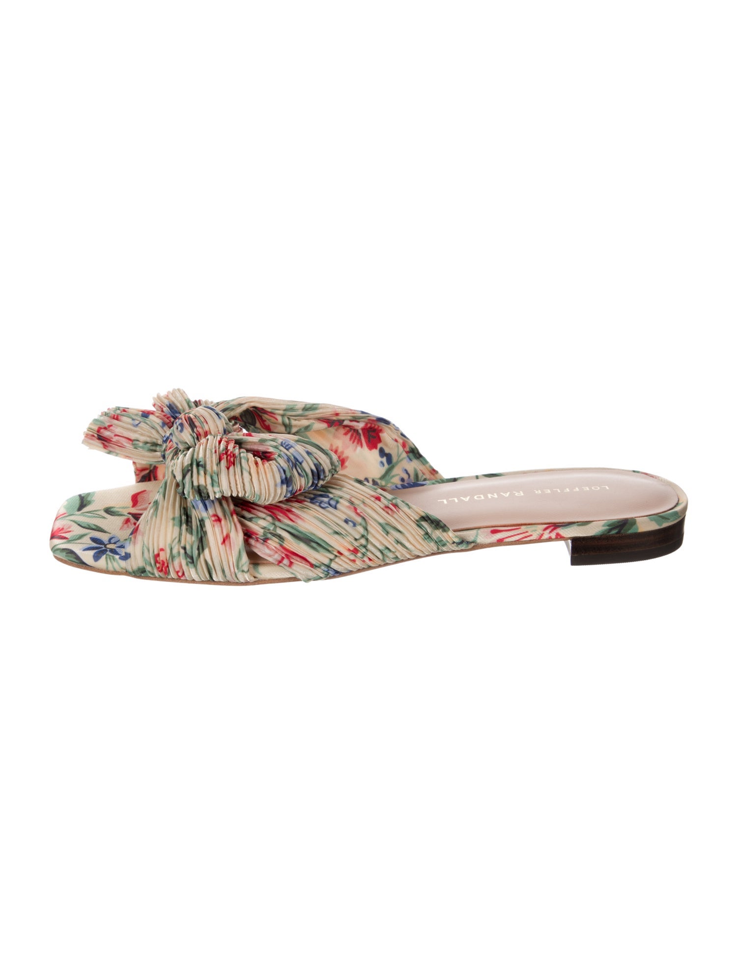 Loeffler Randall Printed Bow Accents Slides