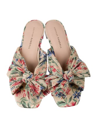 Loeffler Randall Printed Bow Accents Slides