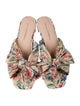 Loeffler Randall Printed Bow Accents Slides