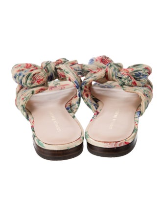 Loeffler Randall Printed Bow Accents Slides