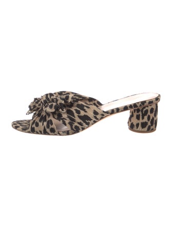 Loeffler Randall Animal Print Slides