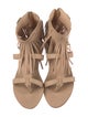 Loeffler Randall Leather Fringe Trim Accent Gladiator Sandals