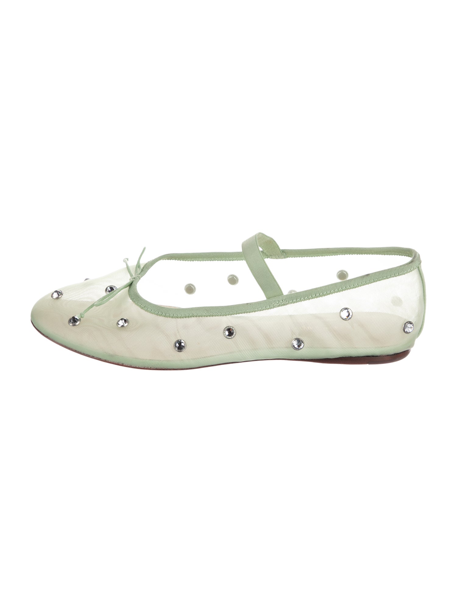 Loeffler Randall Mesh Crystal Embellishments Ballet Flats