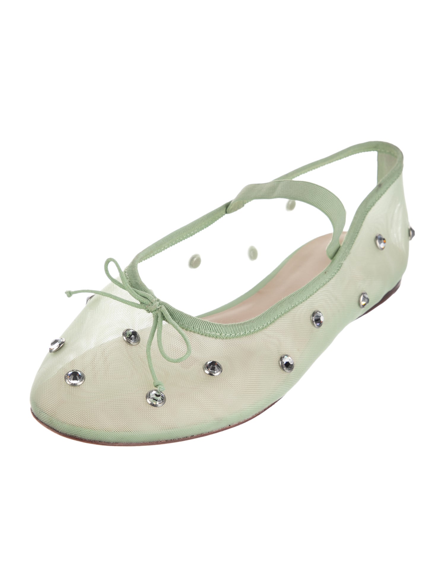 Loeffler Randall Mesh Crystal Embellishments Ballet Flats