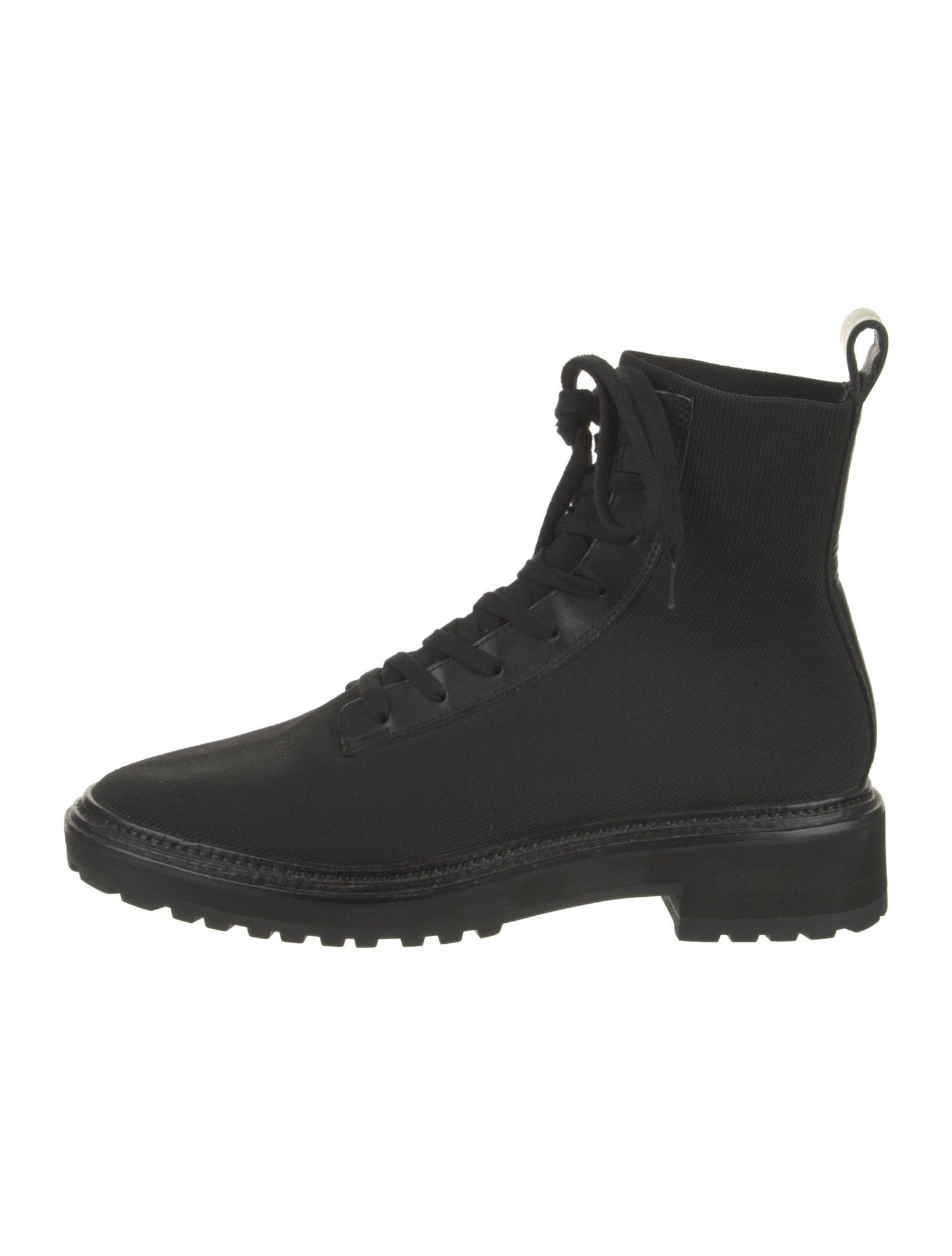 Loeffler Randall Leather Trim Embellishment Combat Boots