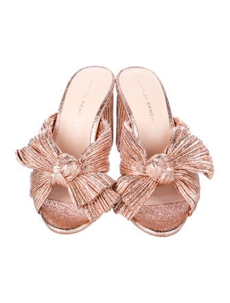 Loeffler Randall Patterned Bow Accents Slides