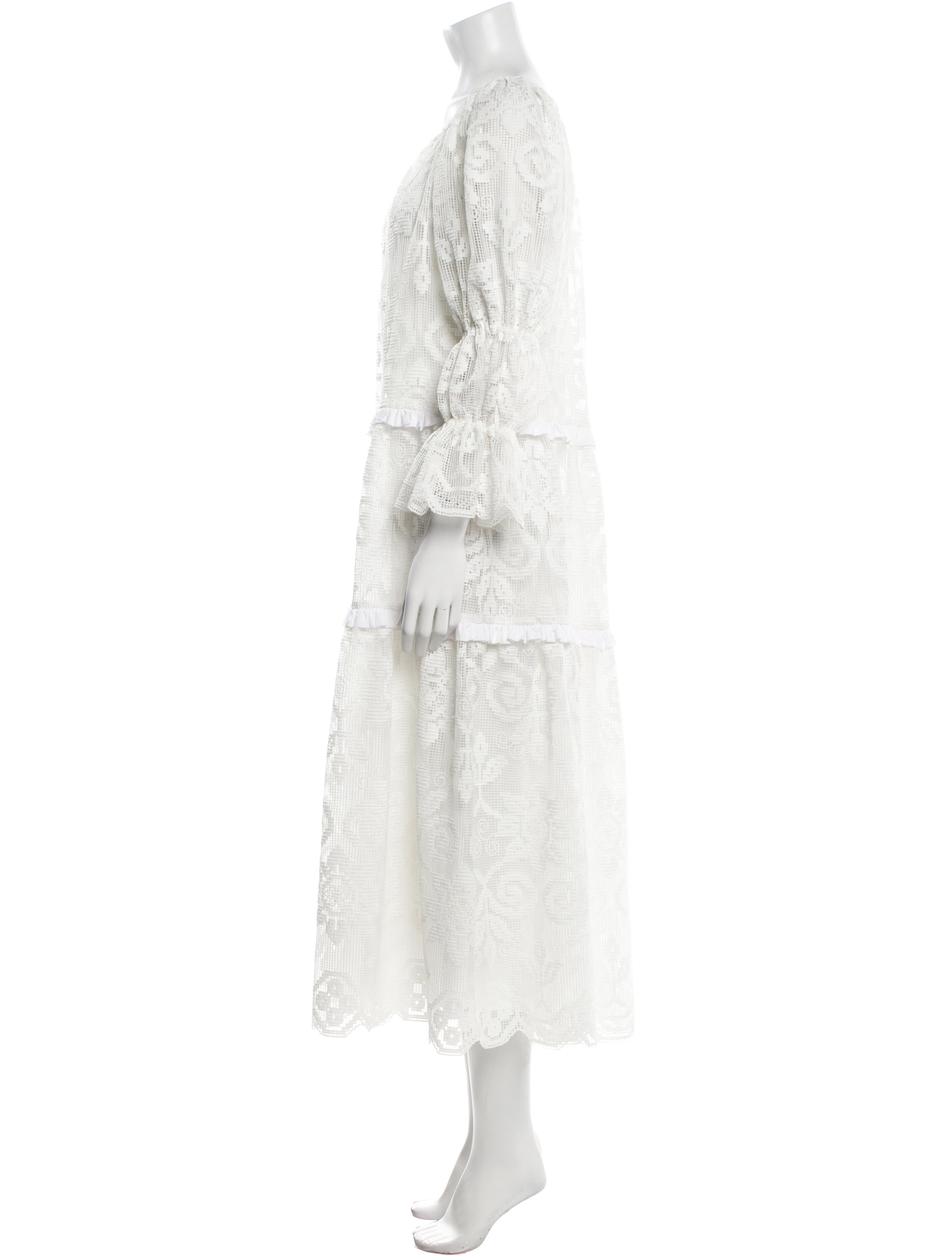 Loeffler Randall Lace Pattern Long Dress