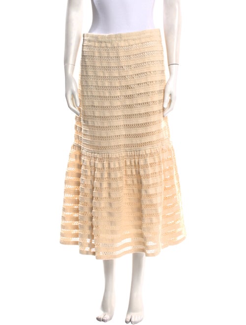 Loeffler Randall Lace Pattern Midi Length Skirt