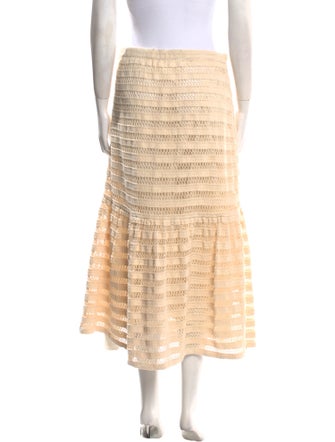 Loeffler Randall Lace Pattern Midi Length Skirt