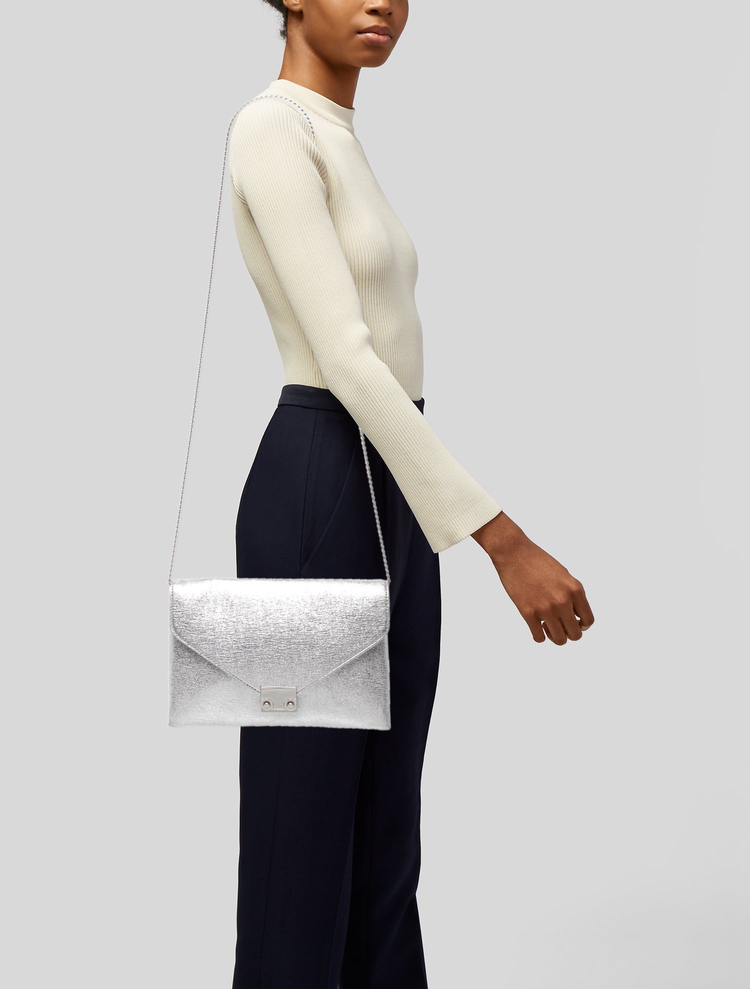 Loeffler Randall Leather Clutch