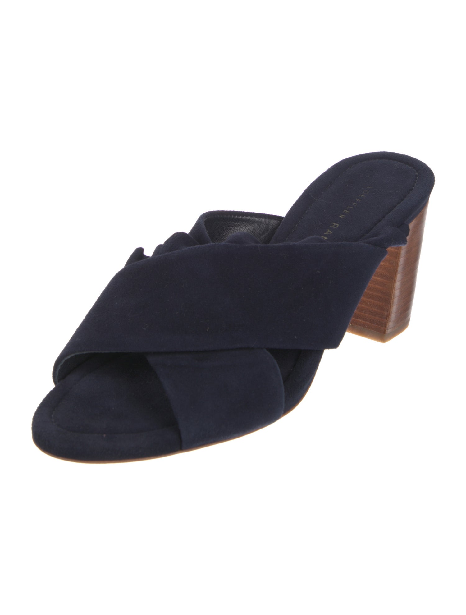 Loeffler Randall Suede Ruffle Embellishment Slides