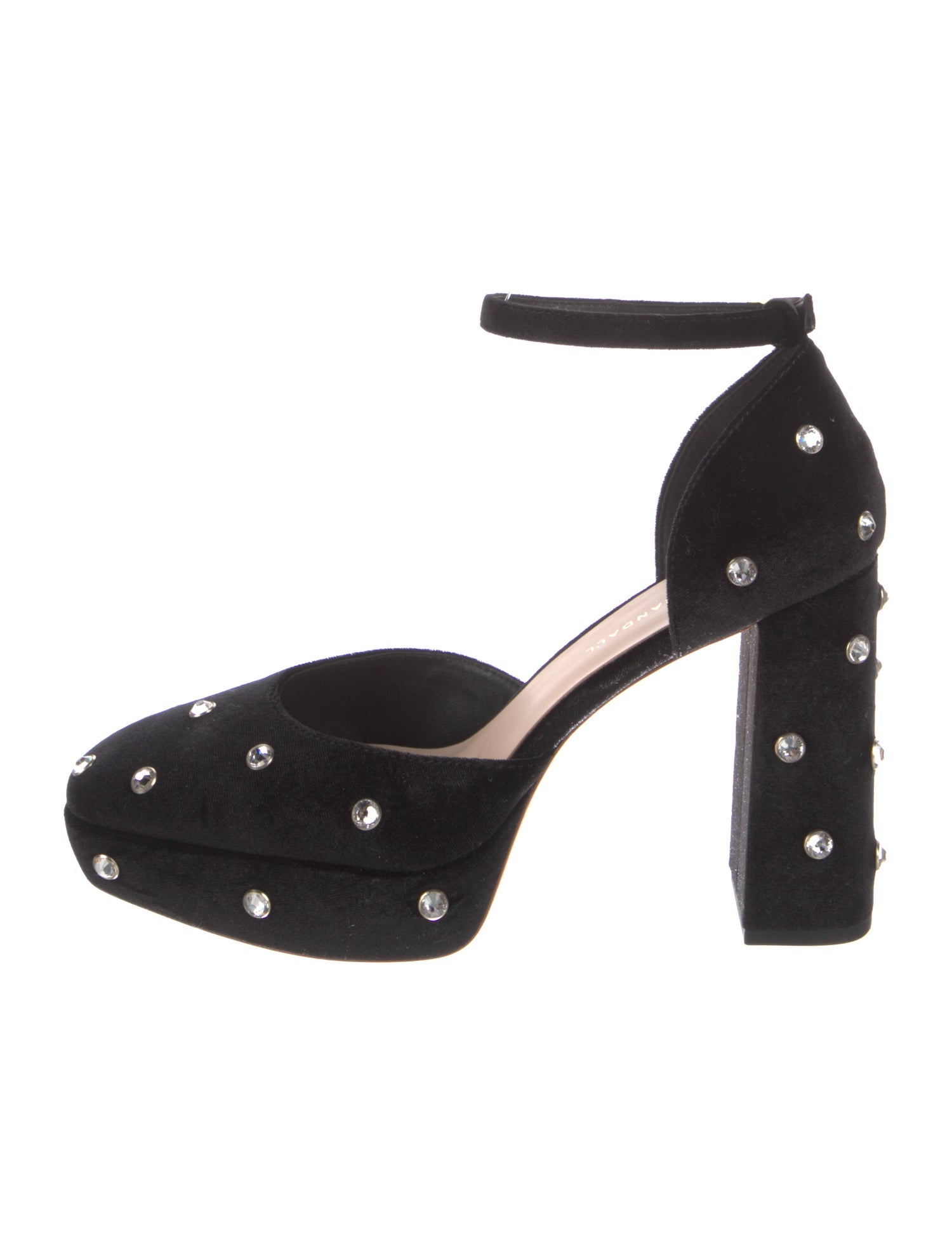 Loeffler Randall Velvet Crystal Embellishments D'Orsay Pumps