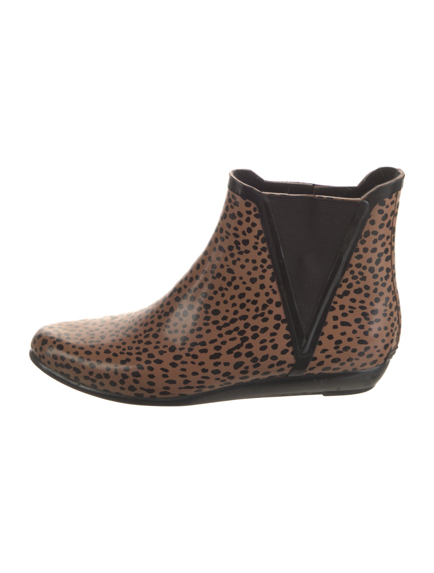 Loeffler Randall Rubber Animal Print Rain Boots