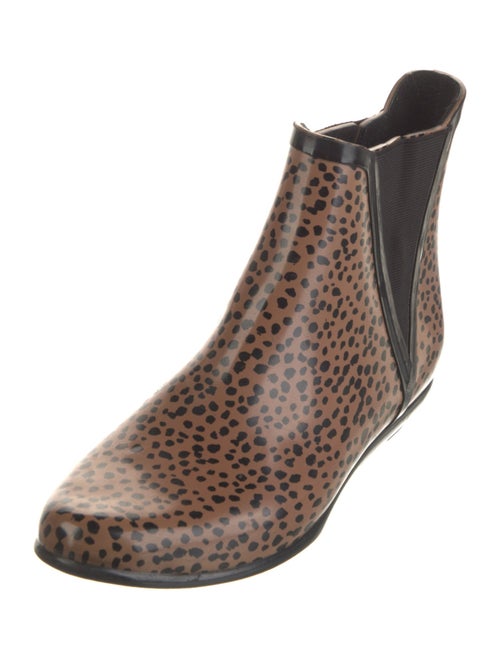 Loeffler Randall Rubber Animal Print Rain Boots