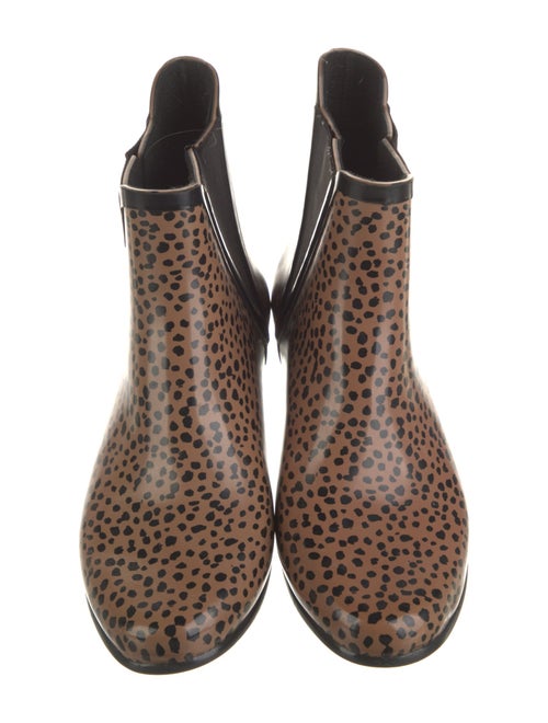 Loeffler Randall Rubber Animal Print Rain Boots