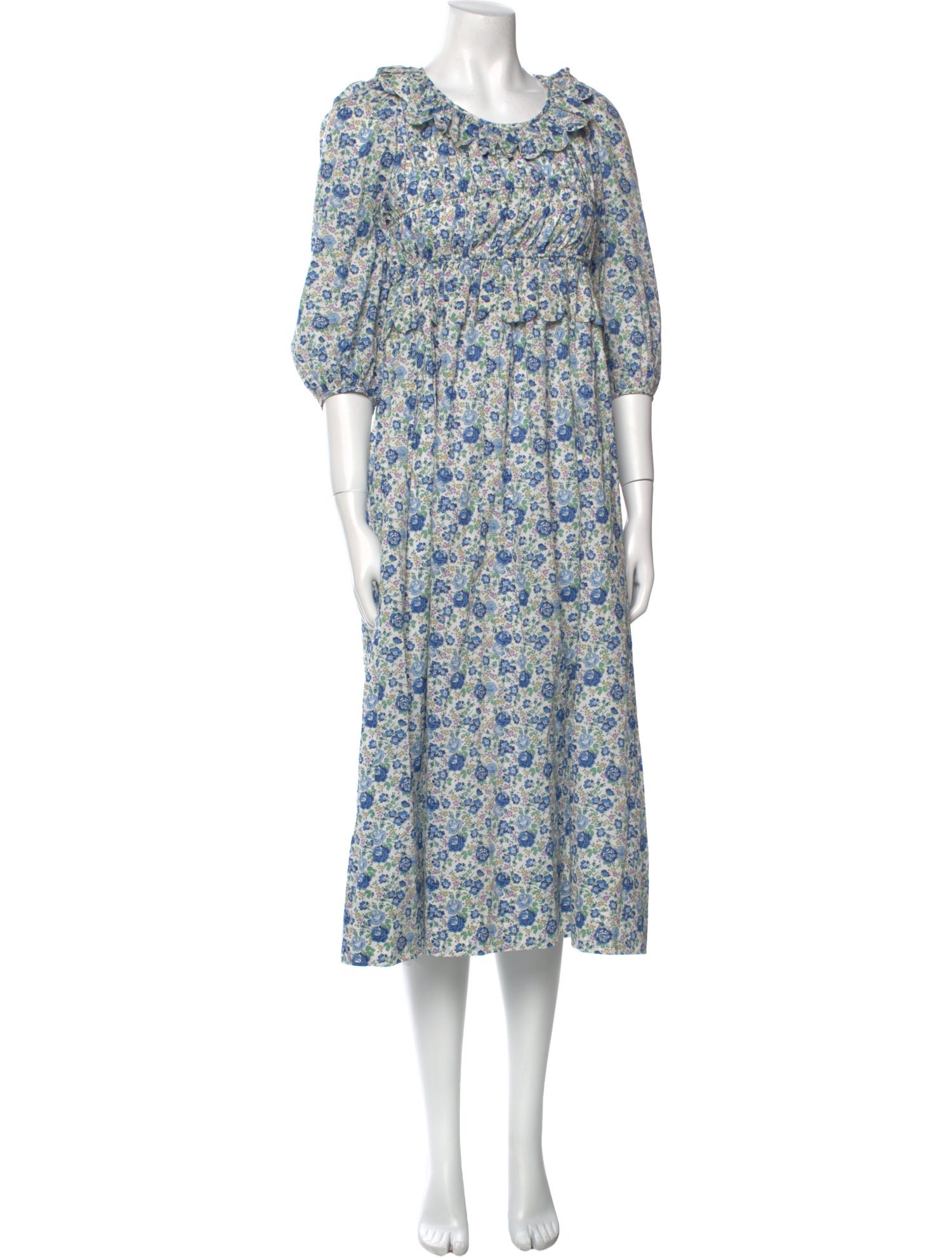 Loeffler Randall Floral Print Long Dress