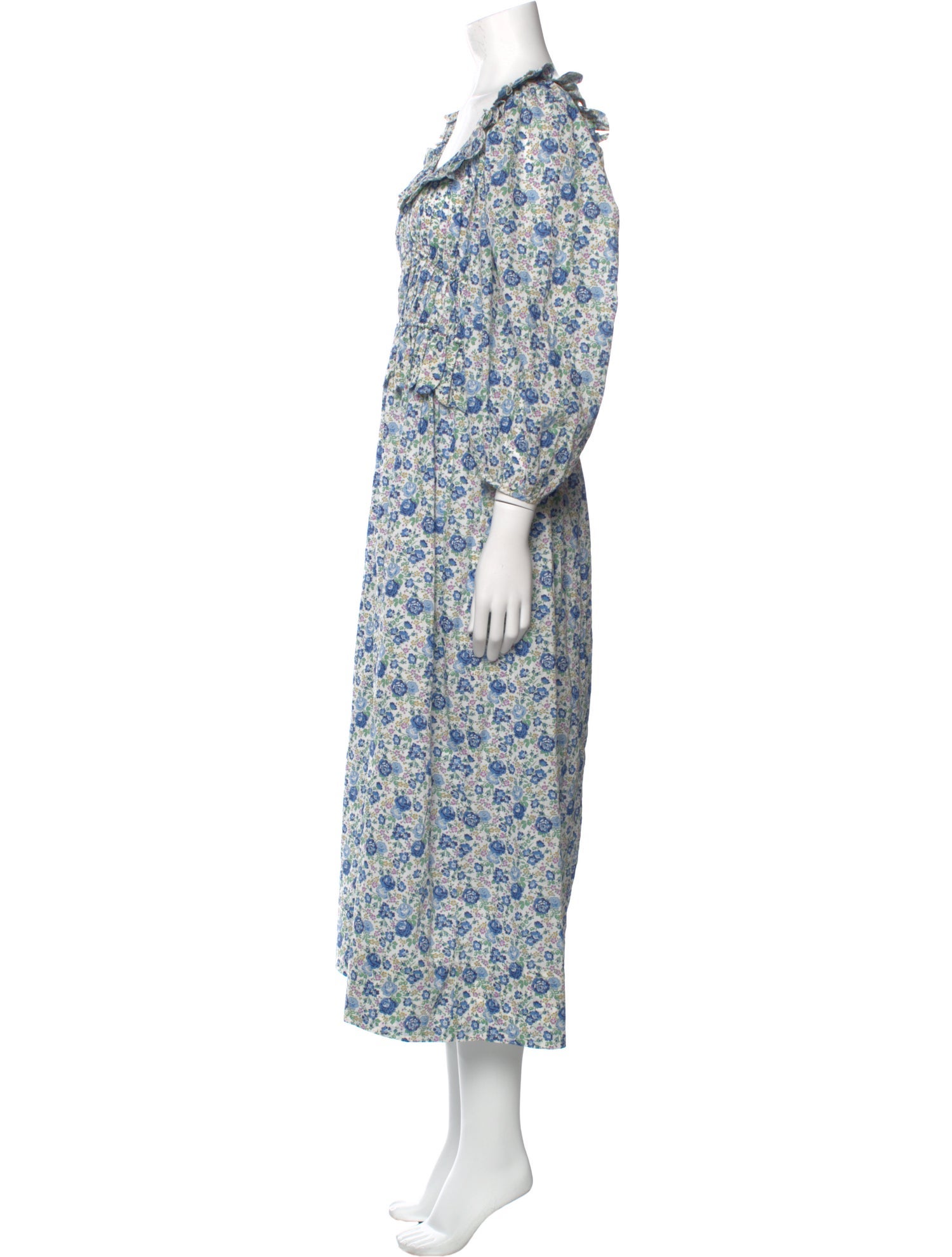 Loeffler Randall Floral Print Long Dress