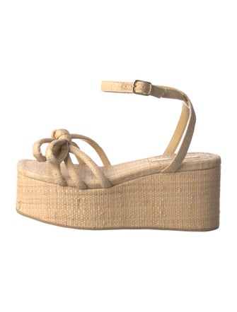 Loeffler Randall Raffia Bow Accents Espadrilles