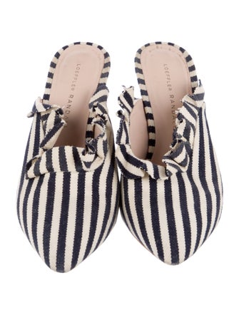 Loeffler Randall Canvas Striped Mules